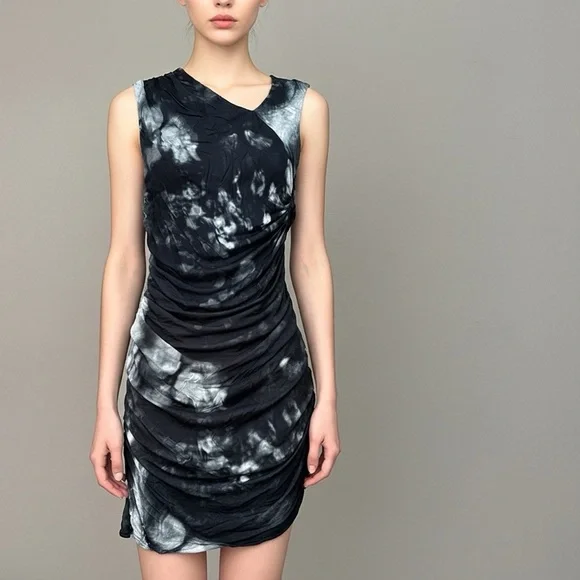 NWT Helmut Lang Skull Tie dye Dress Size M - Picture 1 of 9